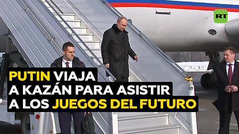 Putin llega a Kazán para asistir a la inauguración de los Juegos del Futuro