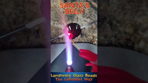 Lampwork Glass Beads: Santa's Belly