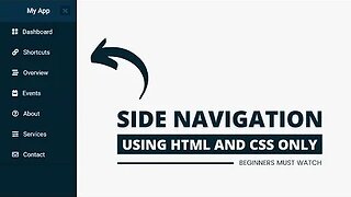Sidebar Menu using HTML & CSS #web_development