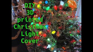 3D Printed Christmas Light covers to shade LED lights ornaments