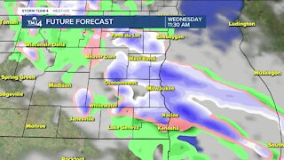Chance of scattered snow showers forecasted for Wednesday