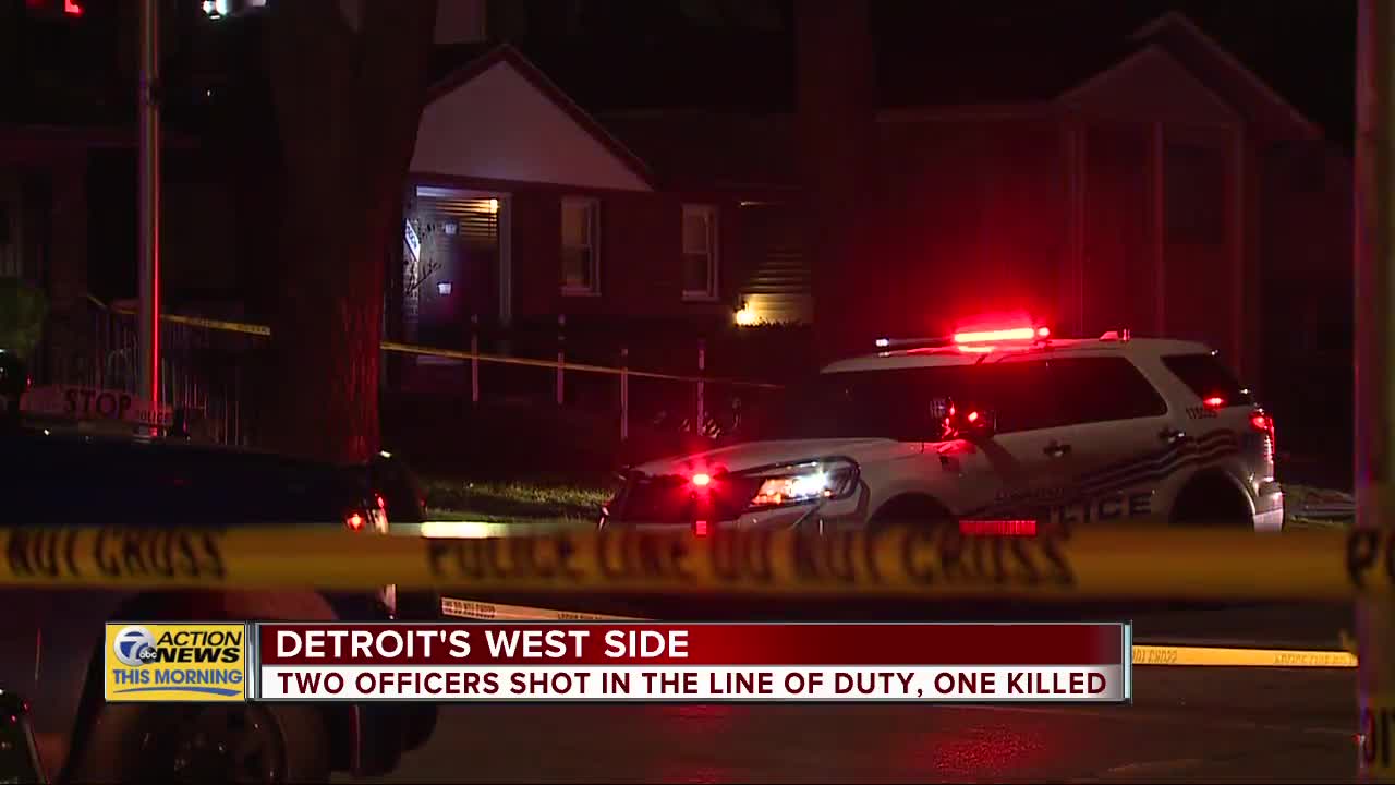 2 Detroit Police Department officers shot, 1 killed on city's northwest side