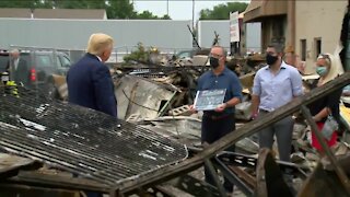 'He felt our pain': Kenosha business owner impacted by rioting recounts meeting President Trump