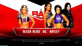 WWE Monday Night Raw Alexa Bliss vs Bayley 1# Contender for the WWE Raw Women's Championship