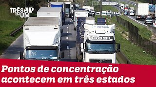 Caminhoneiros fazem terceiro dia de paralisações