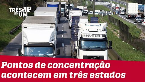 Caminhoneiros fazem terceiro dia de paralisações