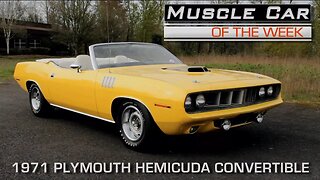 1971 Plymouth hemicuda Convertible: Muscle Car Of The Week Video Episode 209