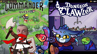 Let's Discover Cute & Funny Deck-Building Games Commander Quest & Dungeon Clawler