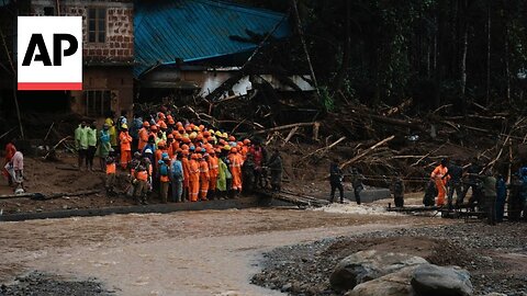 Aerial footage shows rescue workers and damage caused by landslides in Kerala, India | VYPER ✅