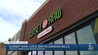 Sunset Raw Juice Bar at Foundry Row is open Baltimore!