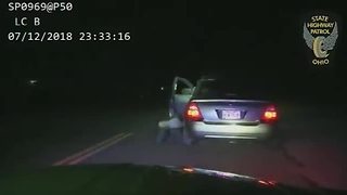 RAW: OSHP dash camera video of trooper being dragged