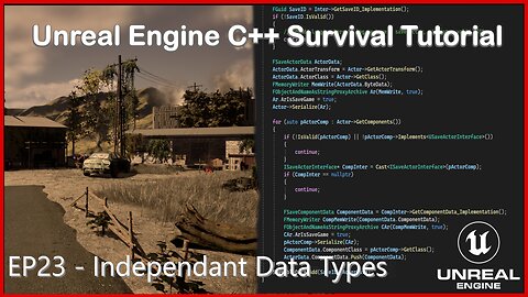 UE5 C++ Survival Game EP 23 - Independent Data Types
