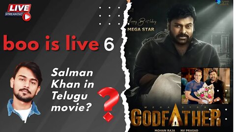 Bollywood Stars in Telugu Movies Godfather Teaser | boo is live EP-6 | #godfather #salmankhan