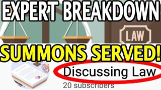 530pm PST “Summons Served! @Discussing Law breakdown! Luv this guy. Josh: Liar Liar Liar.
