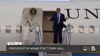 President Trump arrives in Miami for NBC town hall