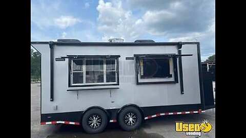 Like New 2021 - 8.5' x 18' Kitchen Food Concession Trailer with Pro-Fire System for Sale in Iowa!