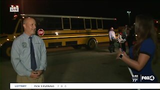 Lee Schools Superintendent greets bus drivers on first day of school