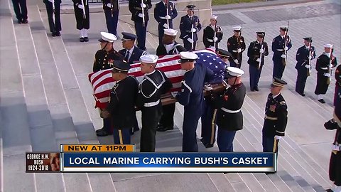 Tampa marine to carry Bush's casket