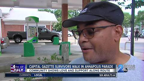 Capital Gazette survivors walk in Annapolis Parade