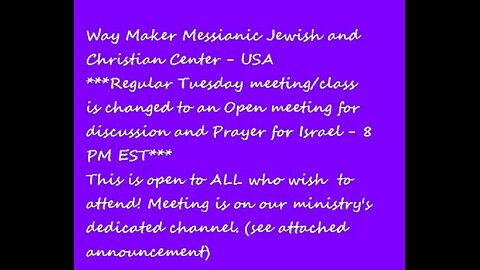 Open prayer meeting Tuesday 4.16.24 @ 8 PM EST