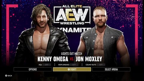 AEW Fight Forever Kenny Omega vs Jon Moxley in a Lights Out Match