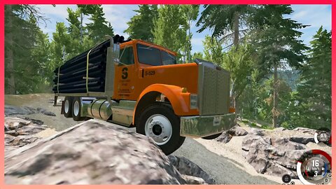 TruckFails | Trucks vs Dangerous Stone #130 | BeamNG.Drive |TrucksFails