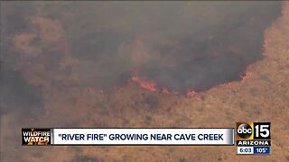 Lightning-caused wildfire burns 4,000 acres on New River Mesa