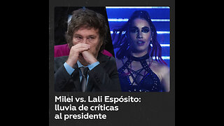 Continúan las críticas a Javier Milei por su batalla con Lali Espósito