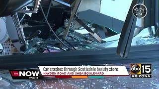 Car crashes through Scottsdale beauty store