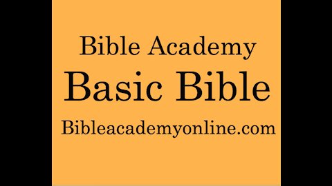 Basic Bible Lesson 3