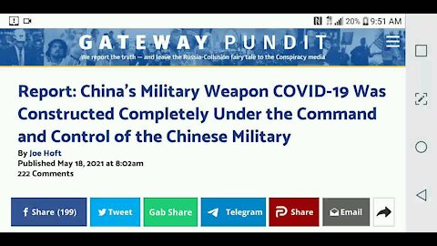 Chinese Military is Responsible for Covid 19...