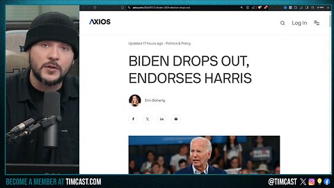 BIDEN DROPS OUT, KAMALA Endorsed, Democrats IN PANIC With NO NOMINEE 3 Months Out | TimcastNews