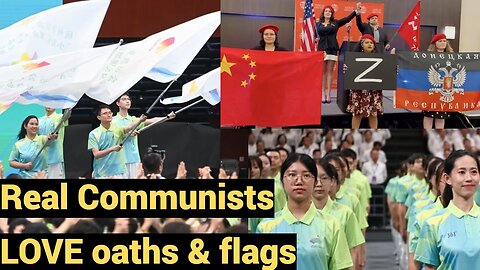 Real communists LOVE oaths & flags