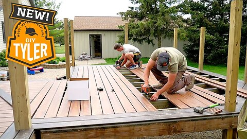 Finishing our Massive Deck with INVISIBLE Fasteners on Composite Deck Boards