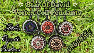NEW* Orgonite Pendant Available- ✡️ Star of David ✡️ Vortex Coils- S&A's Orgonite Creations 🔴🟠🟡🟢🔵🟣⚪️