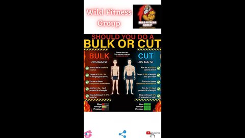 🔥Should you do a bulk or cut🔥#fitness🔥#wildfitnessgroup🔥#shorts🔥