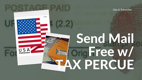 United States Postal Service (USPS) Pre-paid Mail [DONT PAY FOR MAIL VIA TAX PERCUE]