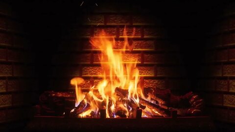 Relaxing Fireplace & The Best Instrumental Christmas Music & Crackling Fire Sounds