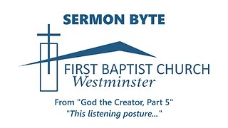 Apr. 14, 2024 - Sunday PM Sermon Byte - "This listening posture..."