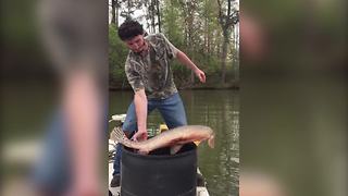 "Fishing Gone Wrong: Fish Jumps Back Into Water"