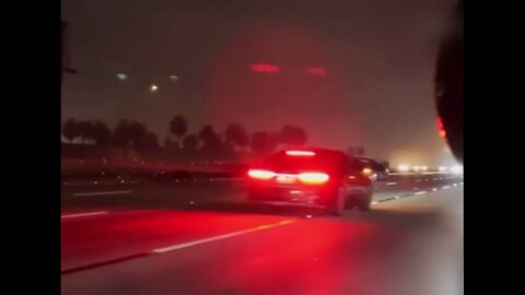 Crazy multiple car crash in Los Angeles in the middle of night!!!