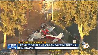 Family of plane crash victim speaks