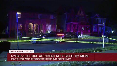 Police: Mother accidentally shoots toddler during argument with neighbor over incorrect food delivery