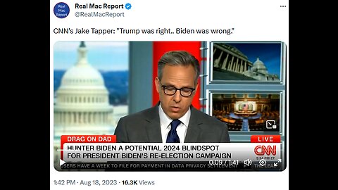 Three Years Late: Jake Tapper Admits Trump Was Right, Joe Biden Was Wrong on Hunter Biden