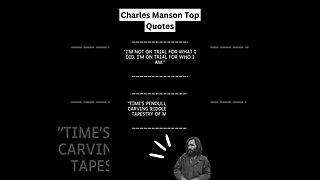 Charles Manson Quotes! #quotes #crime #truecrime #criminal #charlesmanson #shorts #horrorshorts