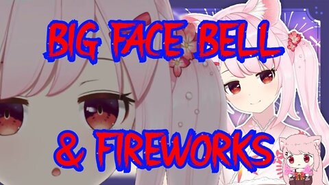 VTuber Bell Nekonogi Big Face & fireworks