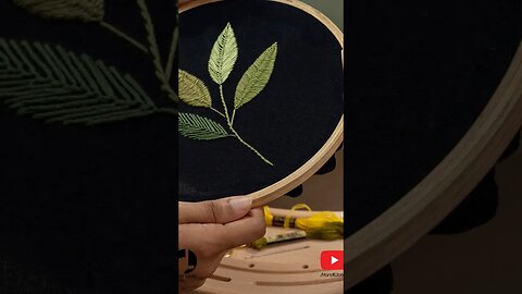 Embroidery leaves - How to stitch Leaves #embroideryleaves