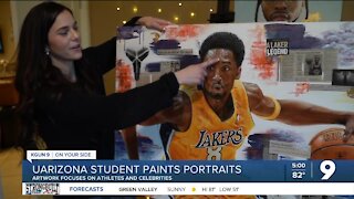 UArizona student paints lifelike portraits