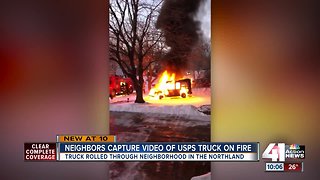 Video shows USPS truck catch on fire in Northland