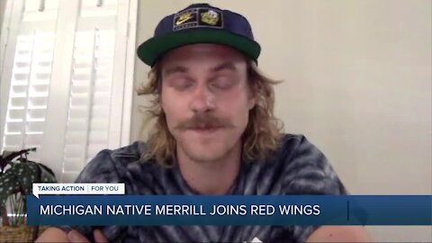 Michigan native Jon Merrill said it was 'an easy decision' to sign with Red Wings